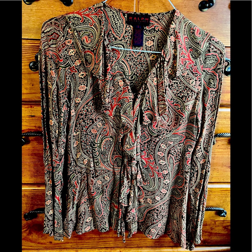 S PURPLE Ralph L /S Zara basics blouse